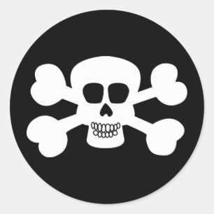 Skull Runt Klistermärke