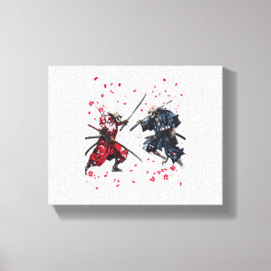 Skull Samurai Duel Canvastryck