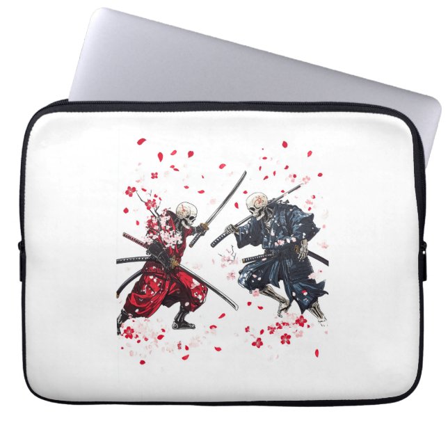 Skull Samurai Duel Laptop Fodral (Framsidan)
