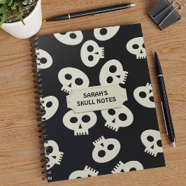 Skull School Notes Black Personlig bärbar dator Anteckningsbok