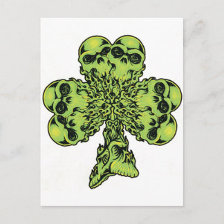 Skull Shamrock I Vykort