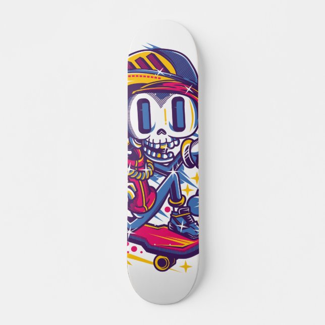 Skull-Skater Mini Skateboard Bräda 18,5 Cm (Framsida)