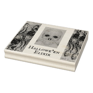 Skull Skeleton Halloween Death Maureen Girard Pla Stämpel