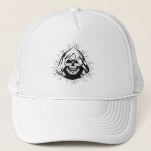 Skull Skeleton Halloween-Truckerkeps Keps