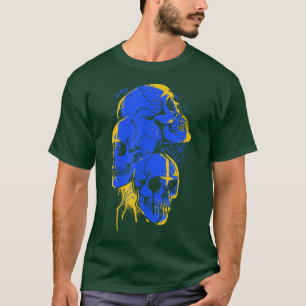 Skull Skeleton Heavy Metall Biker Punker Rock musi T Shirt