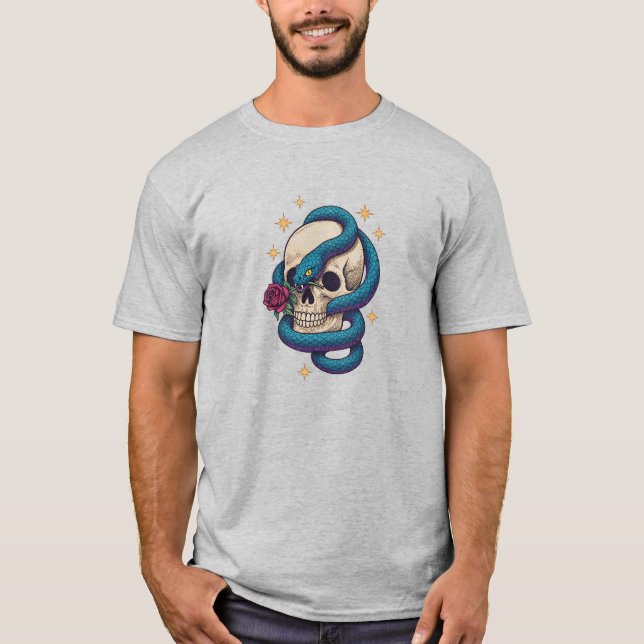 Skull Snake T Shirt (Framsida)