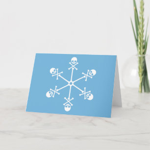 Skull Snöflingor Helgkort