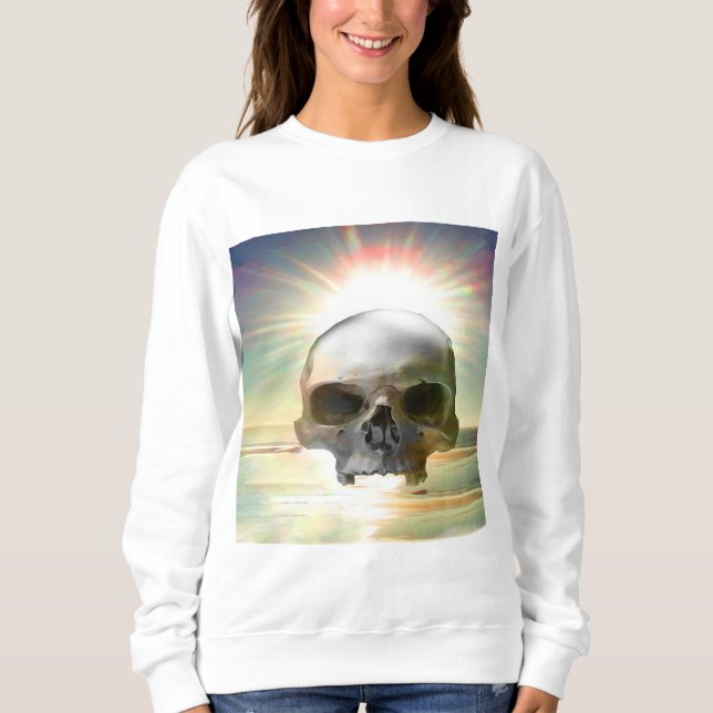 Skull-solnedgång Tee Shirt (Framsida)