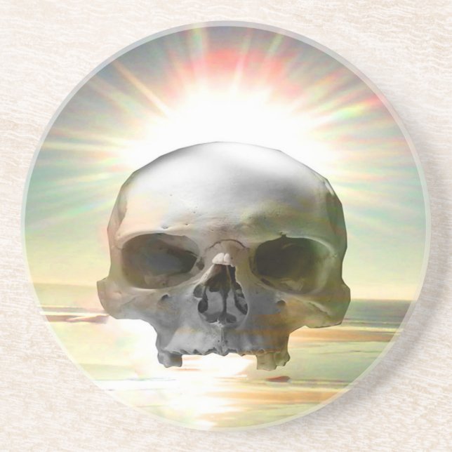 Skull-solnedgång Underlägg Sandsten (Framsidan)