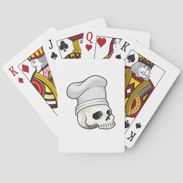 Skull som Cook med Chef hat Casinokort (Baksidan)