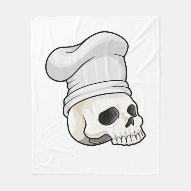 Skull som Cook med Chef hat Fleecefilt (Framsidan)
