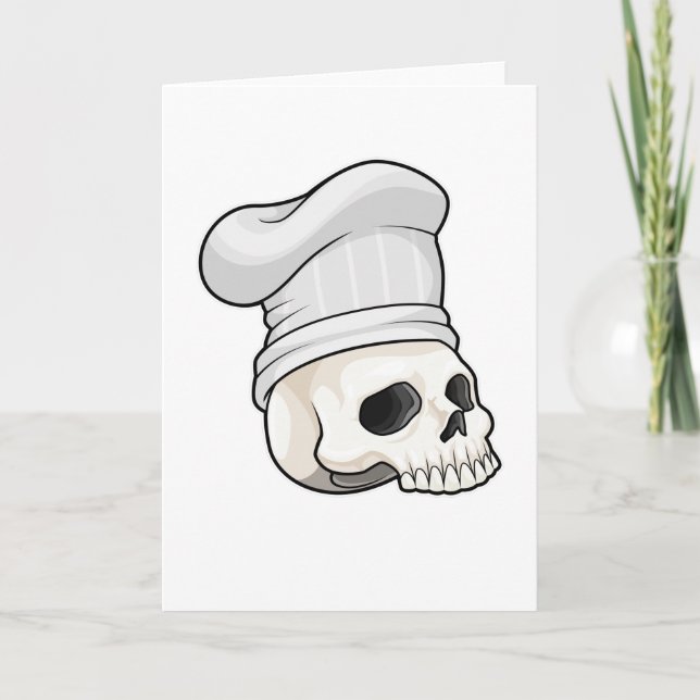 Skull som Cook med Chef hat Kort (Framsida)