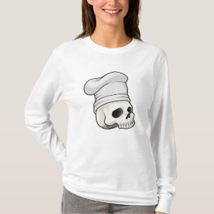 Skull som Cook med Chef hat T Shirt