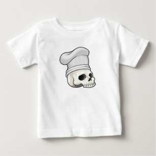 Skull som Cook med Chef hat T Shirt