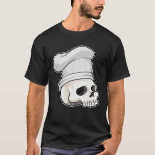 Skull som Cook med Chef hat T Shirt