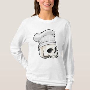 Skull som Cook med Chef hat T Shirt