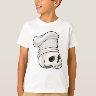 Skull som Cook med Chef hat T Shirt