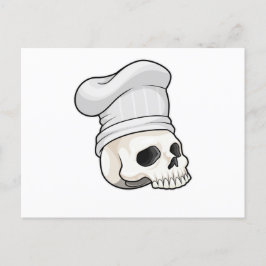 Skull som Cook med Chef hat Vykort