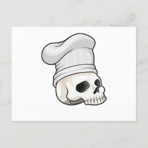 Skull som Cook med Chef hat Vykort