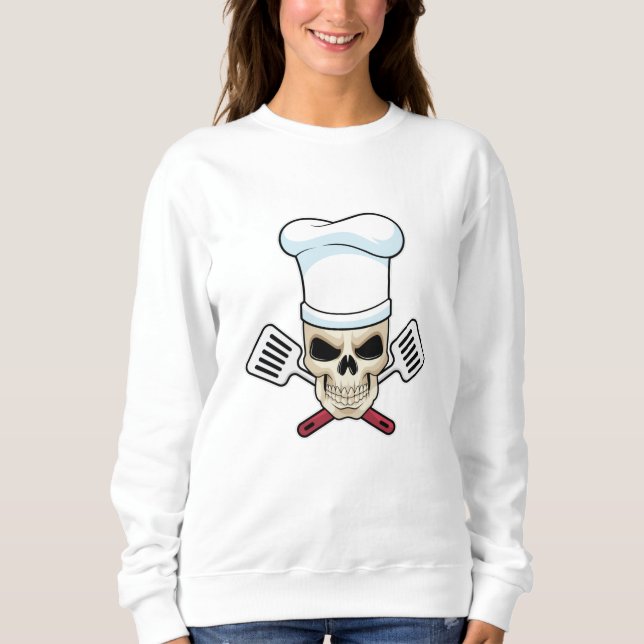 Skull som Cook med kokande hatt T Shirt (Framsida)