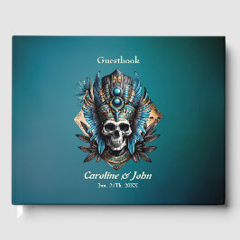 Skull som inkorporerar mystisk aura gästböcker
