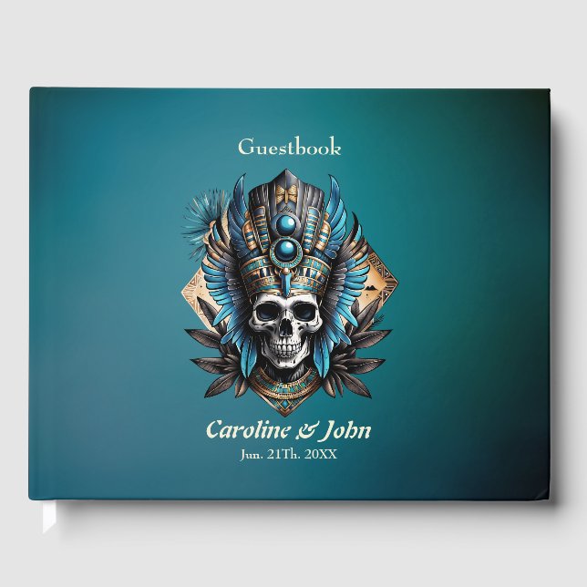 Skull som inkorporerar mystisk aura gästböcker (Framsida)