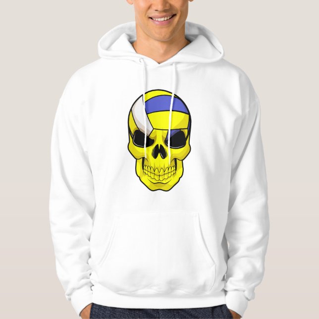 Skull som Volleyball-spelare med Volleyball Hoodie (Framsida)