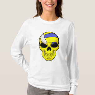 Skull som Volleyball-spelare med Volleyball T Shirt