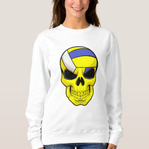 Skull som Volleyball-spelare med Volleyball T Shirt