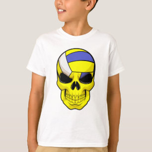 Skull som Volleyball-spelare med Volleyball T Shirt