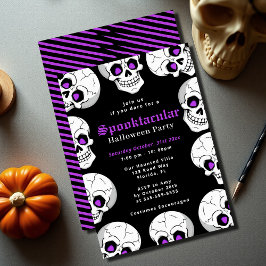 Skull Spooktacular Vuxen Halloween Costume Party Inbjudningar