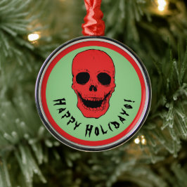 Skull Spooky Horror metall ornament