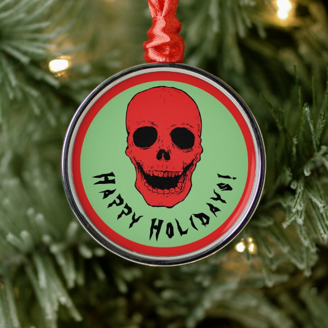 Skull Spooky Horror metall ornament (Träd)