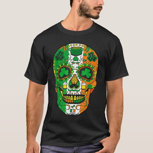 Skull St Patricks Day Irish  Saint Patricks Day of T Shirt (Framsida)