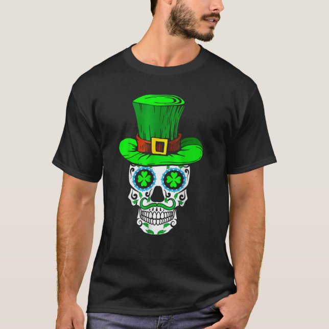 Skull St Patricks Day Irish Saint Patricks Day of  T Shirt (Framsida)