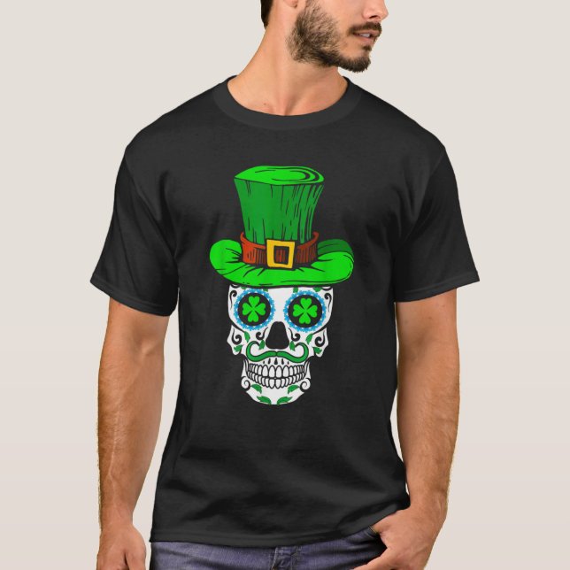 Skull St Patricks Day Irish Saint Patricks Day of  T Shirt (Framsida)