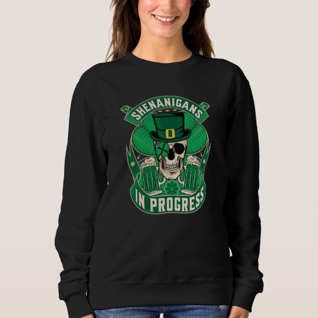 Skull St Patricks Day Irish Saint Patricks Day Of  T Shirt (Framsida)