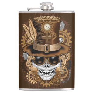 Skull Steampunk Voodoo Retro Maskin Fickplunta