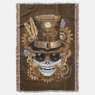 Skull Steampunk Voodoo Retro Maskin Filt