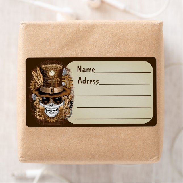 Skull Steampunk Voodoo Retro Maskin Fraktsedel (Insitu)