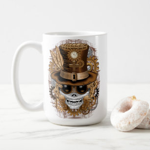Skull Steampunk Voodoo Retro Maskin Kaffemugg