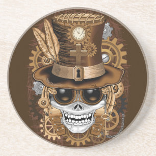 Skull Steampunk Voodoo Retro Maskin Underlägg
