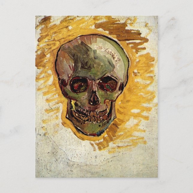 Skull still Life (F297a) Van Gogh Fine Art Vykort (Framsida)