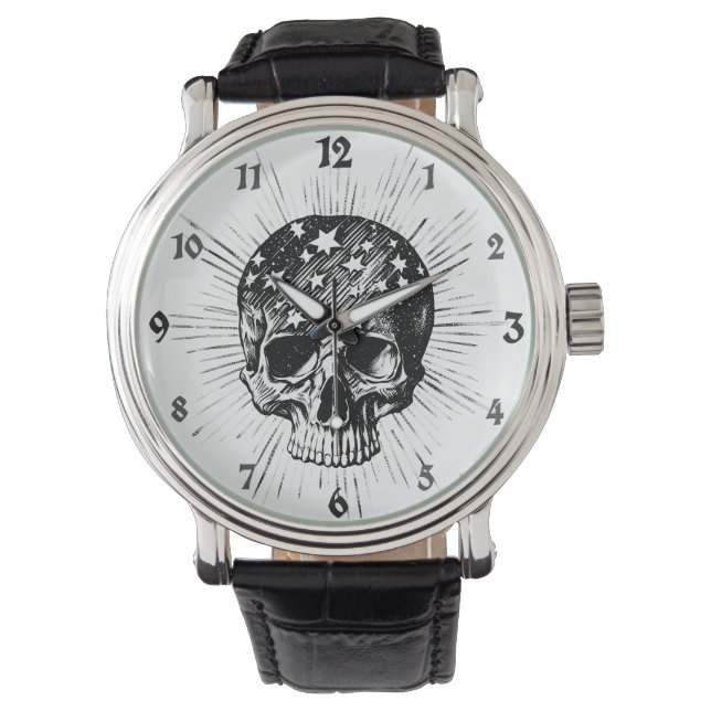 Skull & stjärnor II Armbandsur (Framsida)