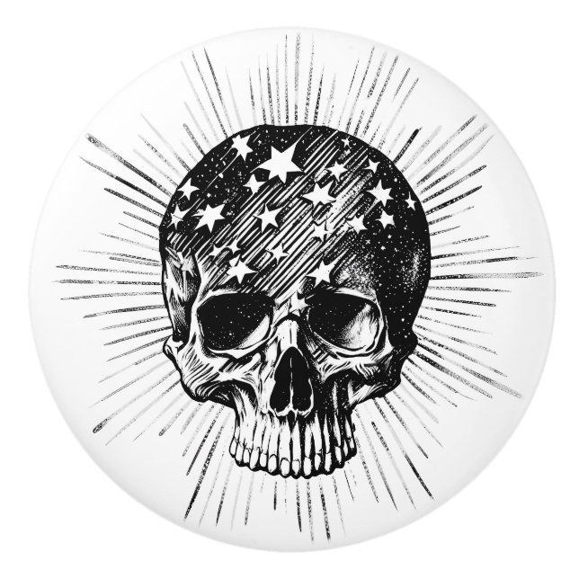 Skull & stjärnor II Knopp (Framsidan)
