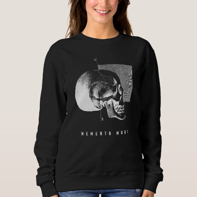 Skull Stoic Memento Mori T Shirt (Framsida)