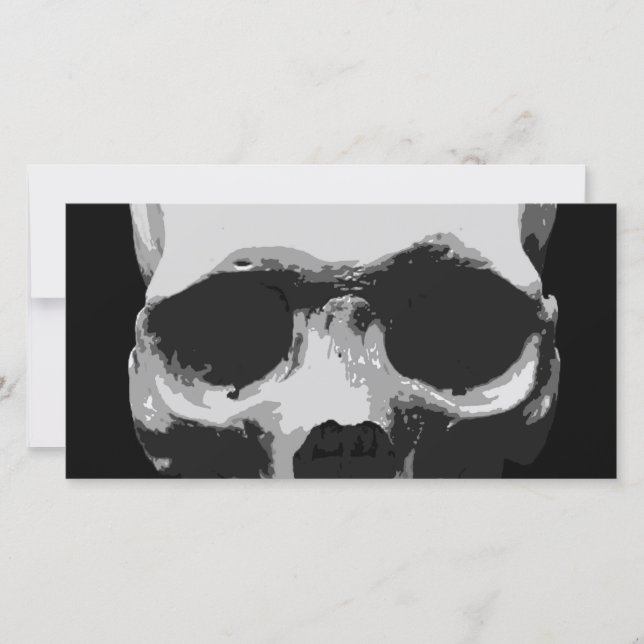Skull, svart och vit popup-bild (Framsida)