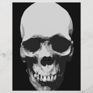 Skull, svart och vit popup-bild