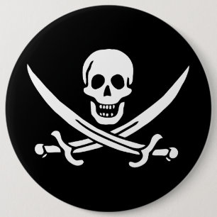 Skull & Swords Pirat flagga i Calico Jack Knapp
