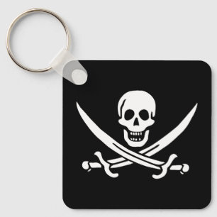 Skull & Swords Pirat flagga i Calico Jack Nyckelring